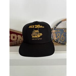 Vintage 80s Trucker Hat Ace Express Sal Lake City Utah Snapback